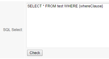 Defining one database variable