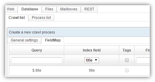 Creating the crawl process