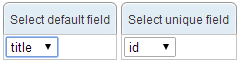 Unique and default fields