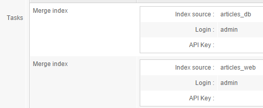 Merging index